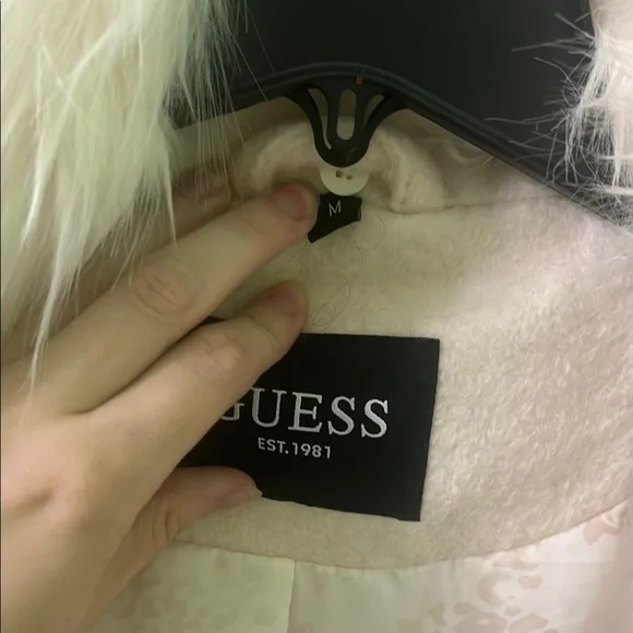 Cream Coat with Faux Fur Collar - Picture 4 of 11